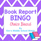 Book Report Bingo Independent Reading Choice Board- Distan