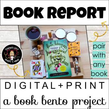 Preview of Book Report + Book Bento + Writing + Reading Project + Novel + DIGITAL + PRINT 