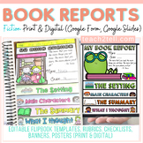 Book Report | Book Review Templates | Fiction Print Digital