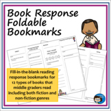 Book Response Bookmark Foldables - Set of Twelve