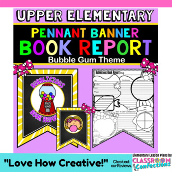 Book Report Template Bubble Gum Theme By Elementary Lesson Plans