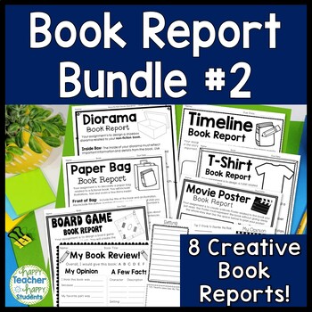 Preview of Book Report Bundle #2: 8 Best-Selling Book Report Templates for 2nd - 5th Grade