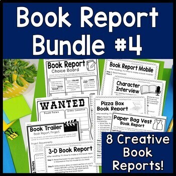 Preview of Book Report Bundle #4: 8 Best-Selling Book Report Templates for 2nd - 5th Grade