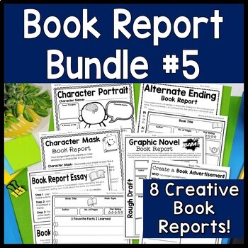 Preview of Book Report Bundle #5: 8 Best-Selling Book Report Templates for 2nd - 5th Grade