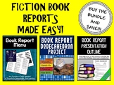 Book Report Project Bundle | Menu & Dodecahedron Projects 