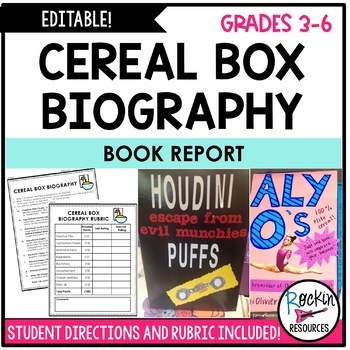 cereal box book report middle school