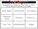 Book Report Choice Board