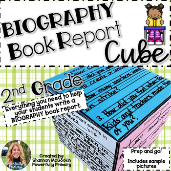 Preview of Book Report Cube | Biography | 2nd Grade
