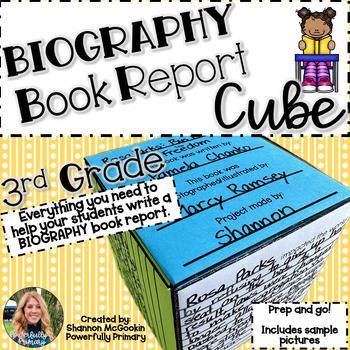 Preview of Book Report Cube | Biography | 3rd Grade