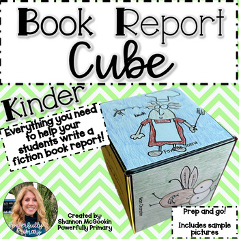 Preview of Book Report Cube | Fiction | Kindergarten