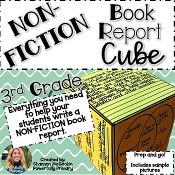 Preview of Book Report Cube | Non-Fiction | 3rd Grade