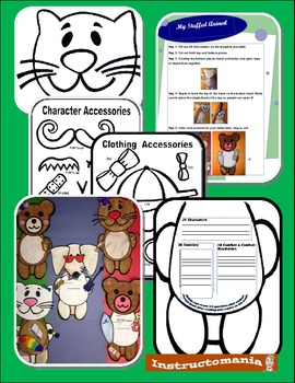 Preview of Book Report Cut Out Animals with Cute Personalized Templates