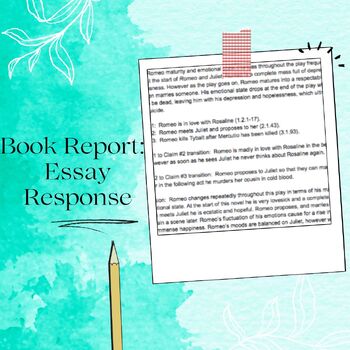 Preview of Book Report:  Essay Response