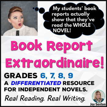 Preview of BOOK REPORT Extraordinaire! For Independent Reading 6-9 (Standards-Aligned)