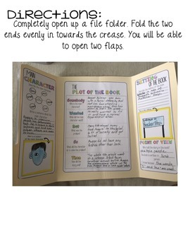 how to make a file folder book report