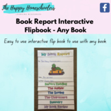 Book Report Interactive Flipbook - Any Book