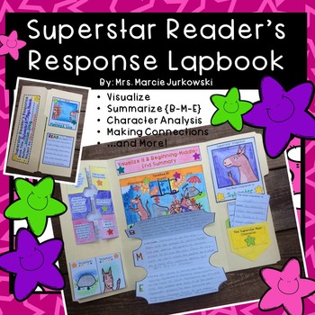 Preview of Book Report Lapbook Reading Response Superstar Project