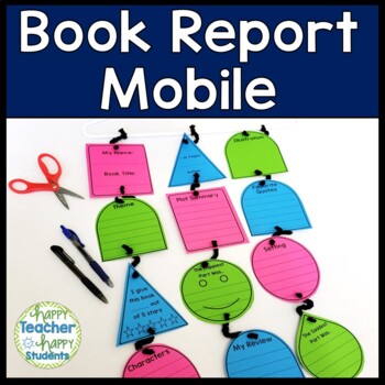 Preview of Book Report Mobile: Clothes Hanger Book Report (Directions, Templates & Rubric)