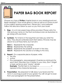 paper bag book report instructions