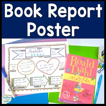 Preview of Book Report Poster Template: Works with any Fiction or Non-Fiction Book