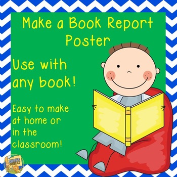 Preview of Book Report Poster - super easy to use - Common Core Aligned - Gr. 1-4
