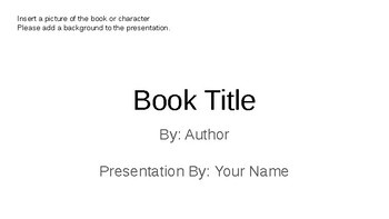 Preview of Book Report Presentation