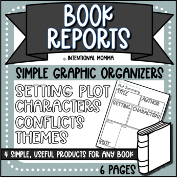book report graphic organizers