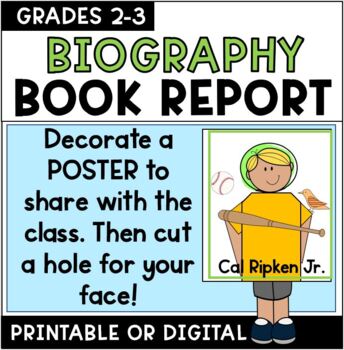 biography book report poster