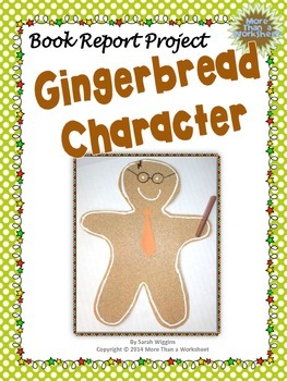 Preview of Book Report Project: Gingerbread Character