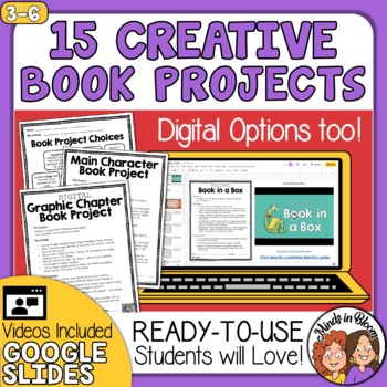 Preview of Book Report Projects for Any Book Student Instructions Rubrics UEMayDeals3
