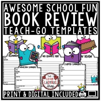 Preview of Book Report Reading Response Book Review Templates Summary SWBST