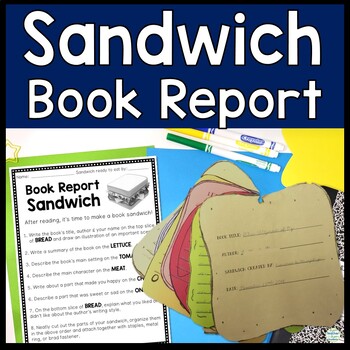 sandwich book report template free download