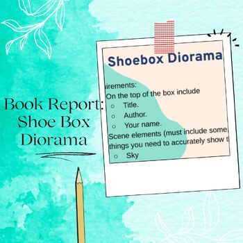 Preview of Book Report:  Shoe Box Diorama