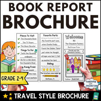 Preview of Book Report Template Brochure for 2nd 3rd 4th Grade - Fiction Book Report