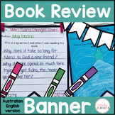 Book Report Template For Book Review Banner Pennant Buntin