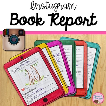 Preview of Book Report Template using Instagram template | Study Unit: Social Media Project