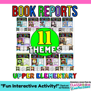 Preview of Book Report Templates: BUNDLE: Book Review : Report Projects 4th 5th Grades
