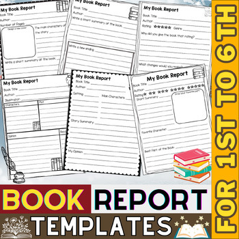 Preview of Book Report Templates | Simple Book Review Templates | 1st, 2nd, 3rd, 4th & 5th