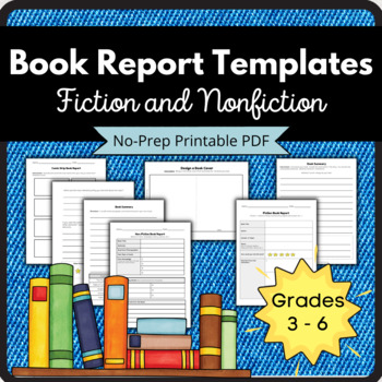 Preview of Book Report Templates and Worksheets ( Fiction and Nonfiction Included )