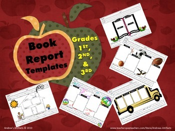 Preview of Book Report Templates for 1st, 2nd & 3rd Grades