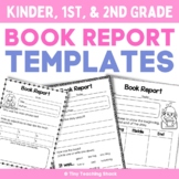 Book Report Templates for Kinder, 1st, and 2nd Grade