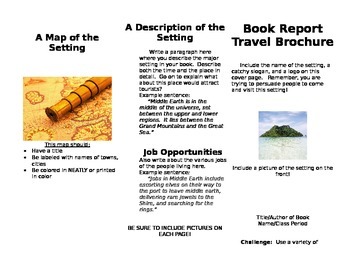 Preview of Book Report - Travel Brochure