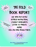 Book Report Trifold Use With Any Book