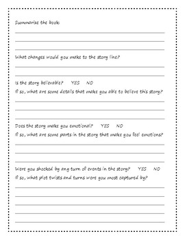 Book Report Worksheet by Howard County Homeschooling | TpT