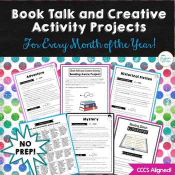Preview of Book Report and Creative Activity Projects-Printable and Digital Version