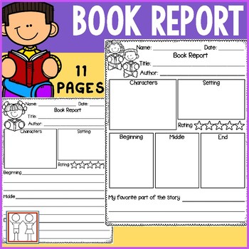 Preview of Book Report for Kindergarten and First Grade