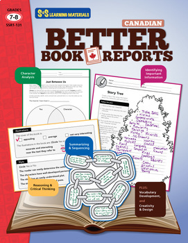 Preview of Book Reports Grades 7-8 - Canadian