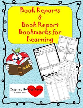 Preview of Book Reports and Book Report Bookmarks  
