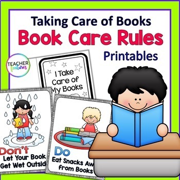 Book Care Rules And Library Skills Taking Care Of Books Classroom Rules Posters