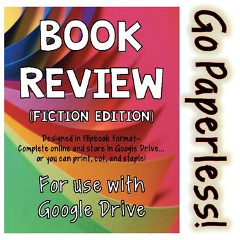 Preview of Digital Book Report -Review: FICTION edition for Google Drive- Distance Learning